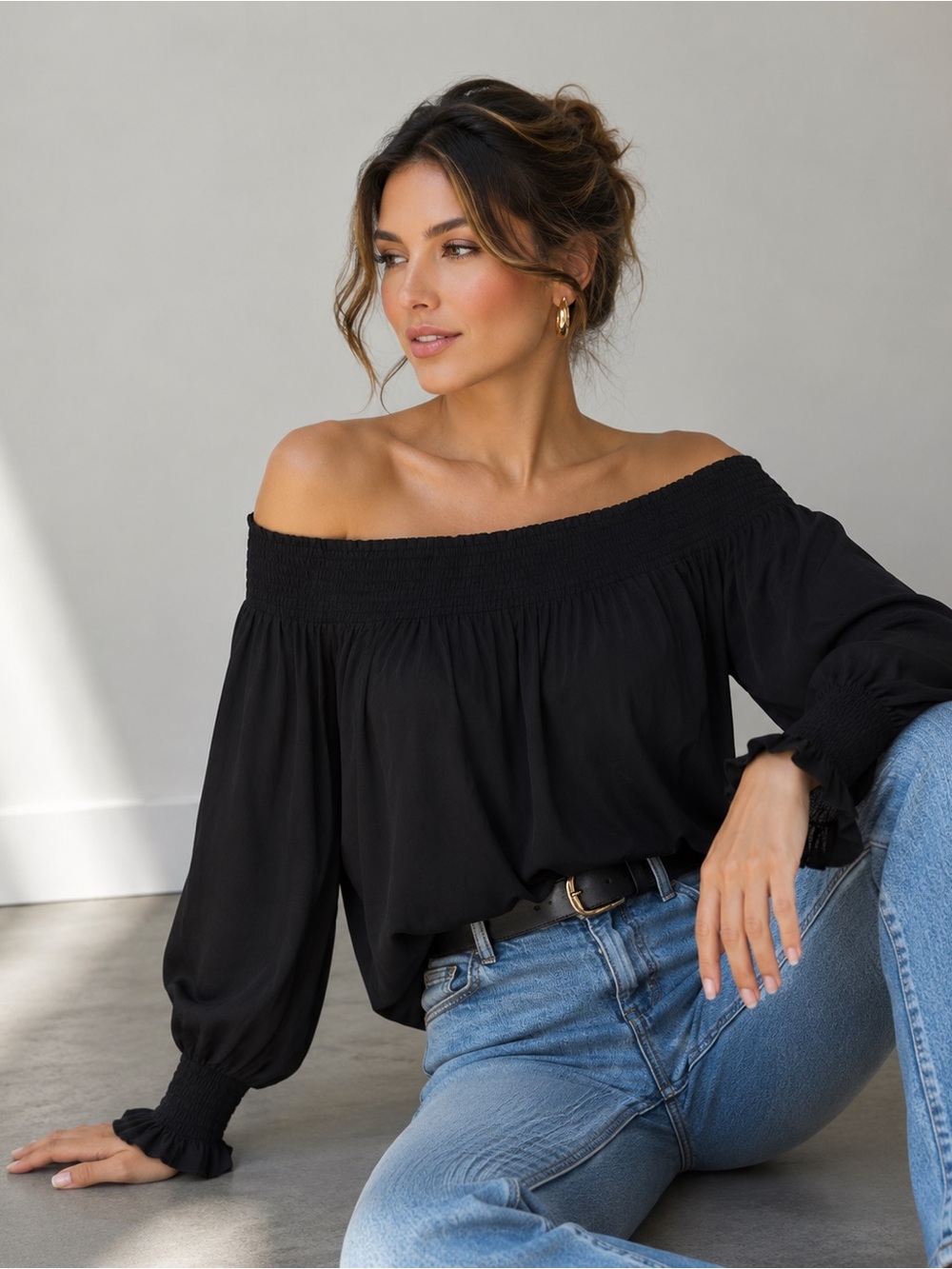 Zara Basic Off Shoulder Top